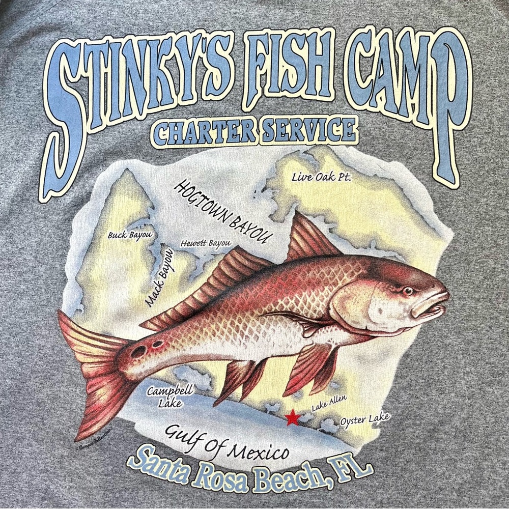 Stinky’s Fish Camp Long Sleeve Men's Shirt XL